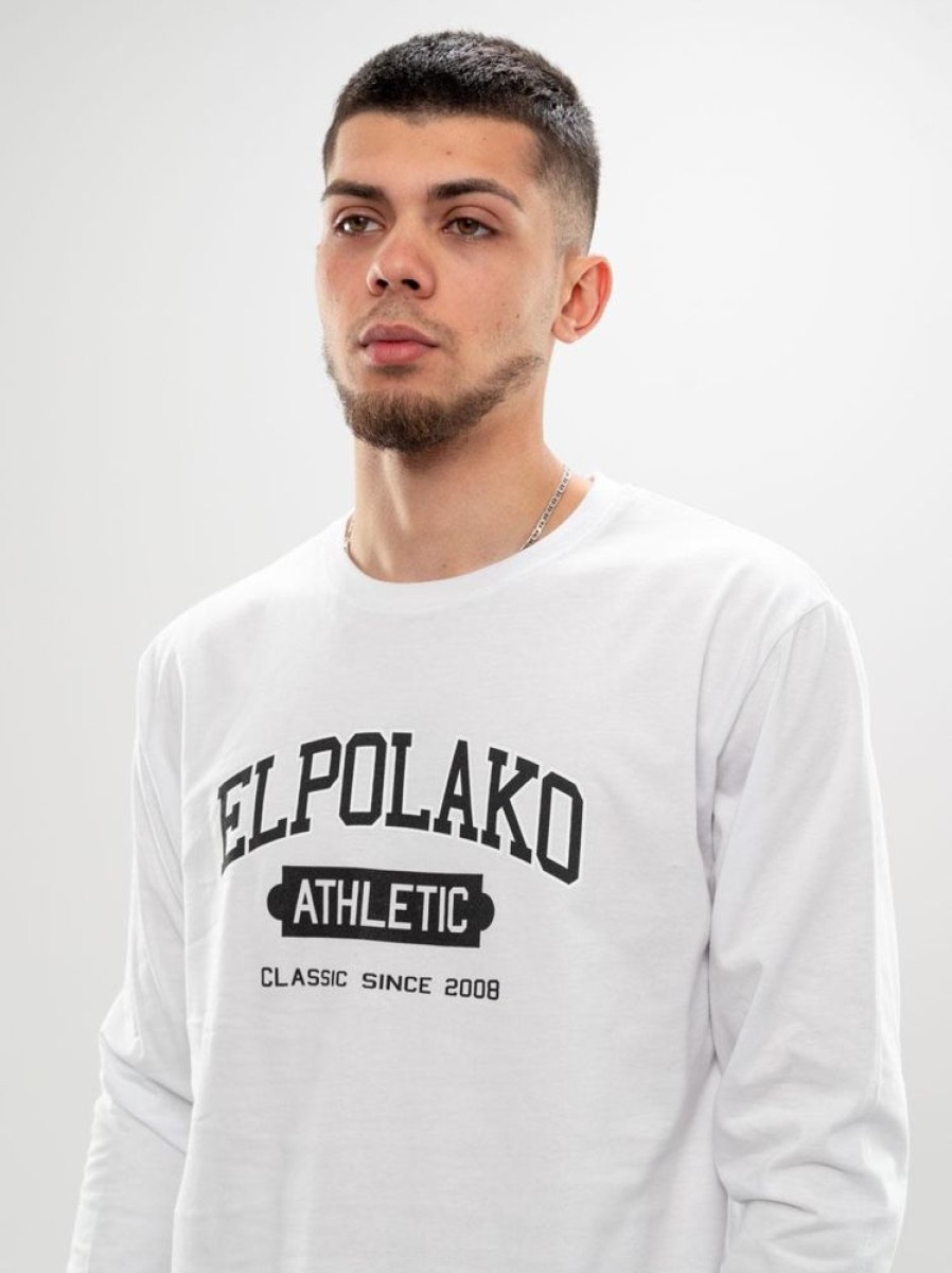 Koszulki El Polako | Longsleeve Z Nadrukiem Ath Ep Bialy