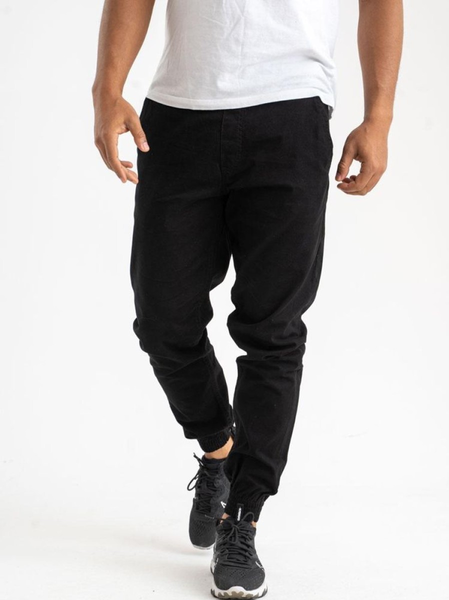 Spodnie El Polako | Jogger Slim Stretch Slim Basic Czarne