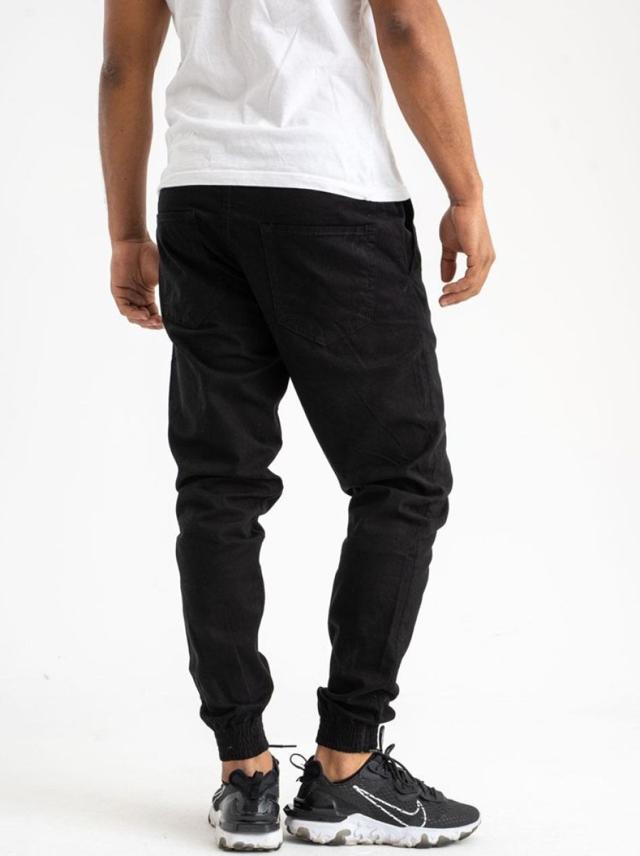 Spodnie El Polako | Jogger Slim Stretch Slim Basic Czarne