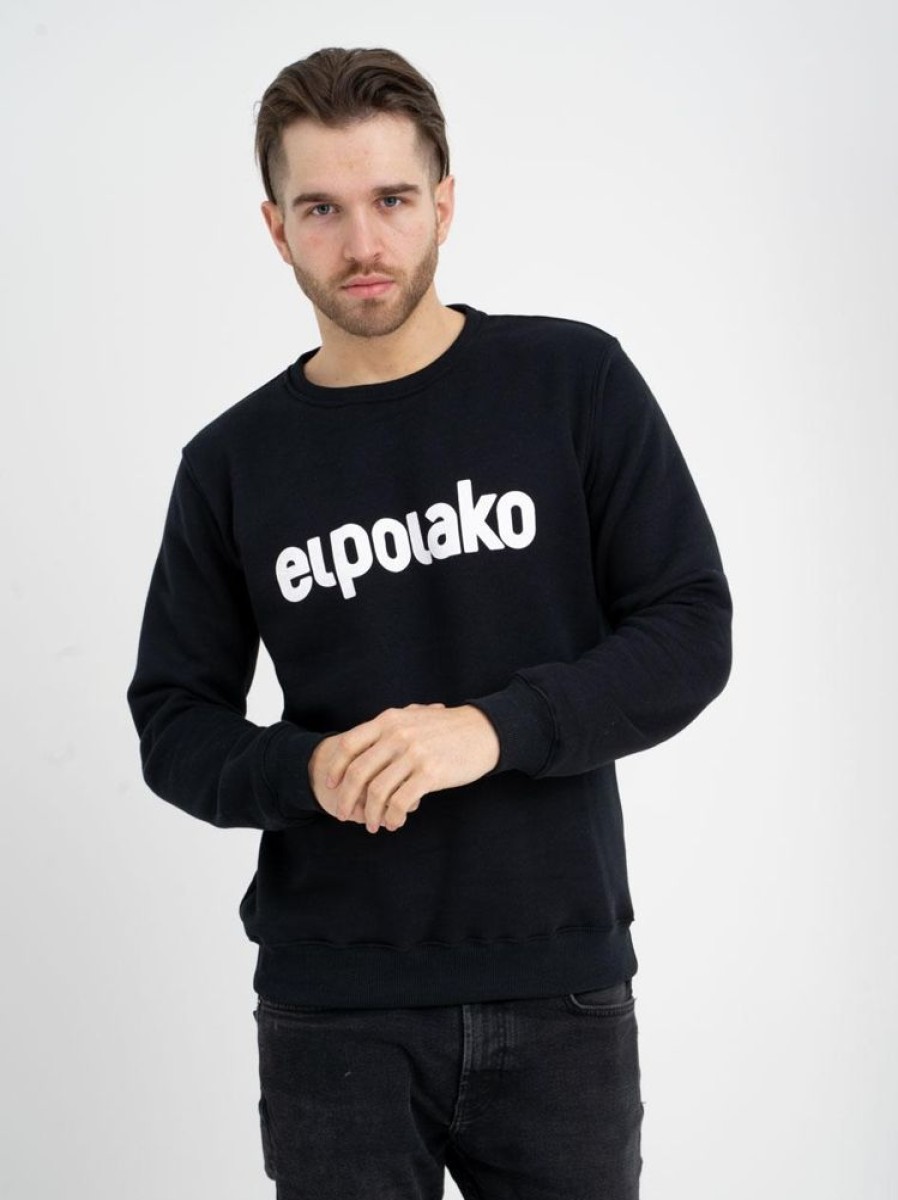 Bluzy El Polako | Bluza Bez Kaptura Basic Czarna