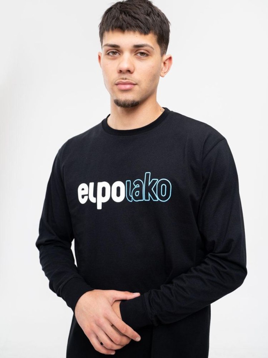 Koszulki El Polako | Longsleeve Z Nadrukiem Fullout Czarny