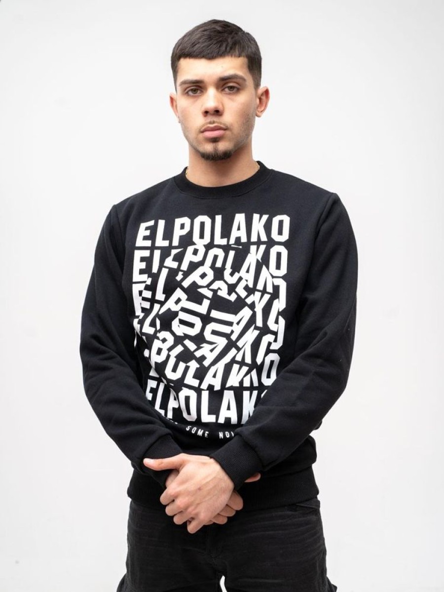 Bluzy El Polako | Bluza Bez Kaptura Noise Czarna