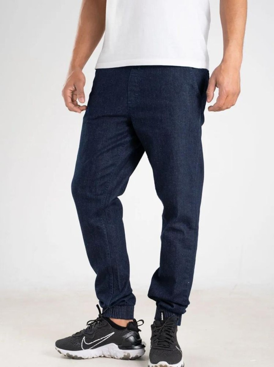 Spodnie El Polako | Jogger Slim Stretch Elpo Ball Ciemne Niebieskie