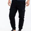 Spodnie El Polako | Jogger Slim Stretch Cargo Basic Czarne